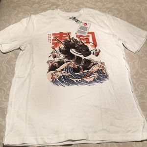 Canvas Mens T-shirt NWT size XL with Sushi Dragon